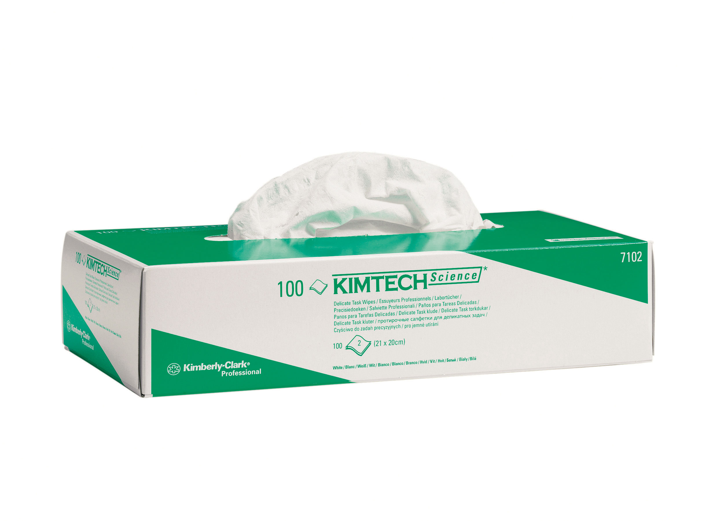 Low Lint Tissues, Kleenex Professional, 220 x 210mm, 2 ply (Per box of 100 wipes)