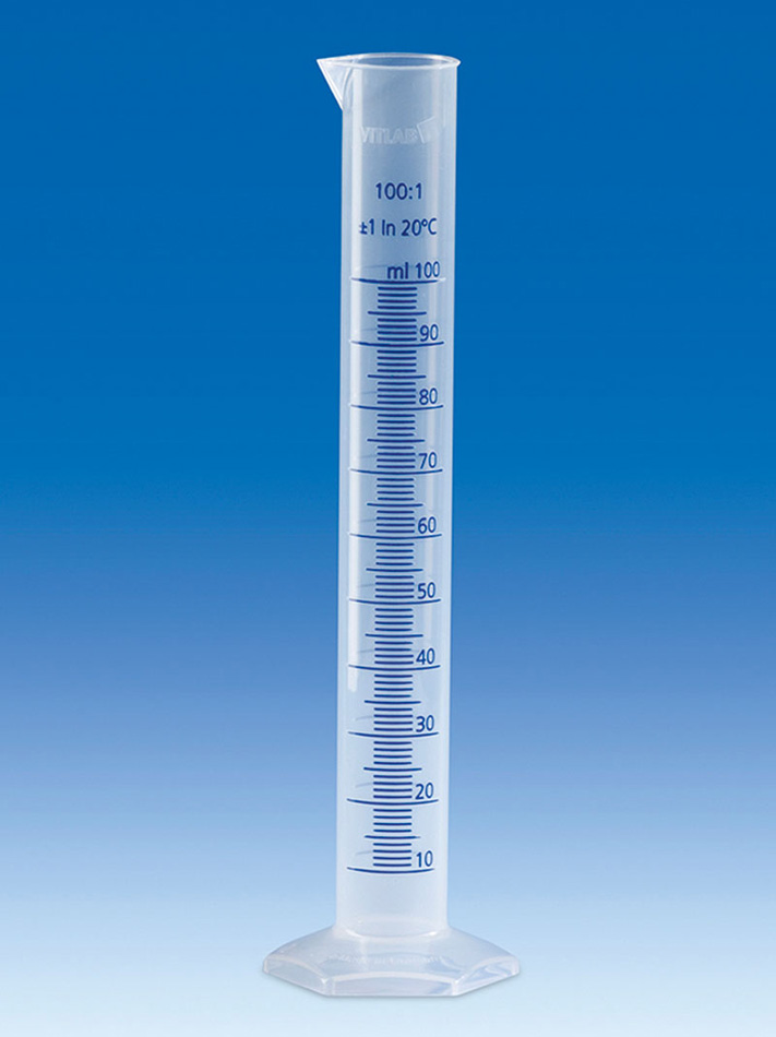 Plastic measuring cylinder 1000ml, PP