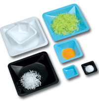 Disposable weighing boats, standard, 46 x 46 x 8mm (White) (ANTI-STATIC) (Per pack of 500 pcs)