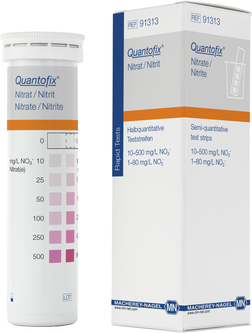 QUANTOFIX Nitrate / Nitrite (Tube of 100 test strips)