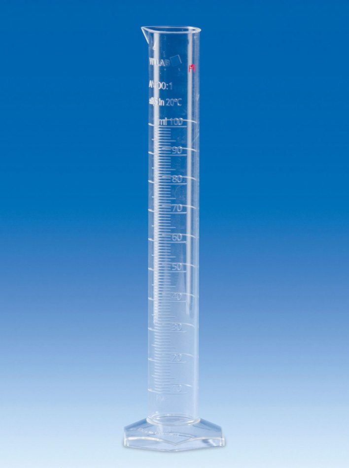 Plastic measuring cylinder 1L, PMP, Class A (Certified Compliant)