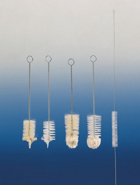 Test tube brush, 6 x 400mm (nylon central) (Per pack of 10 pcs)