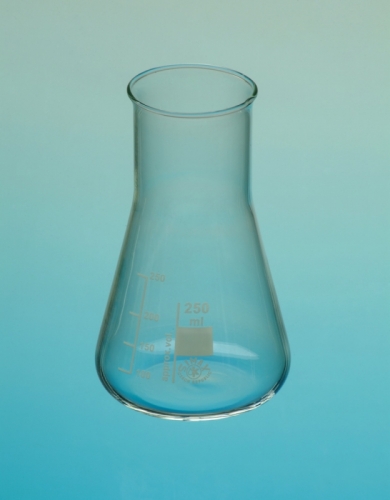 Glass conical flask 250ml, wide neck