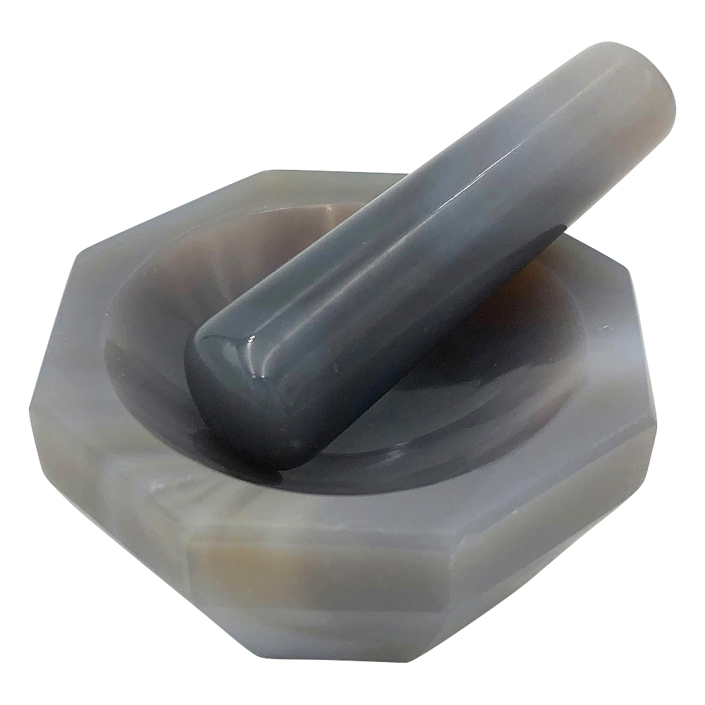 Agate Mortar 40 x 50 x 11 with Pestle