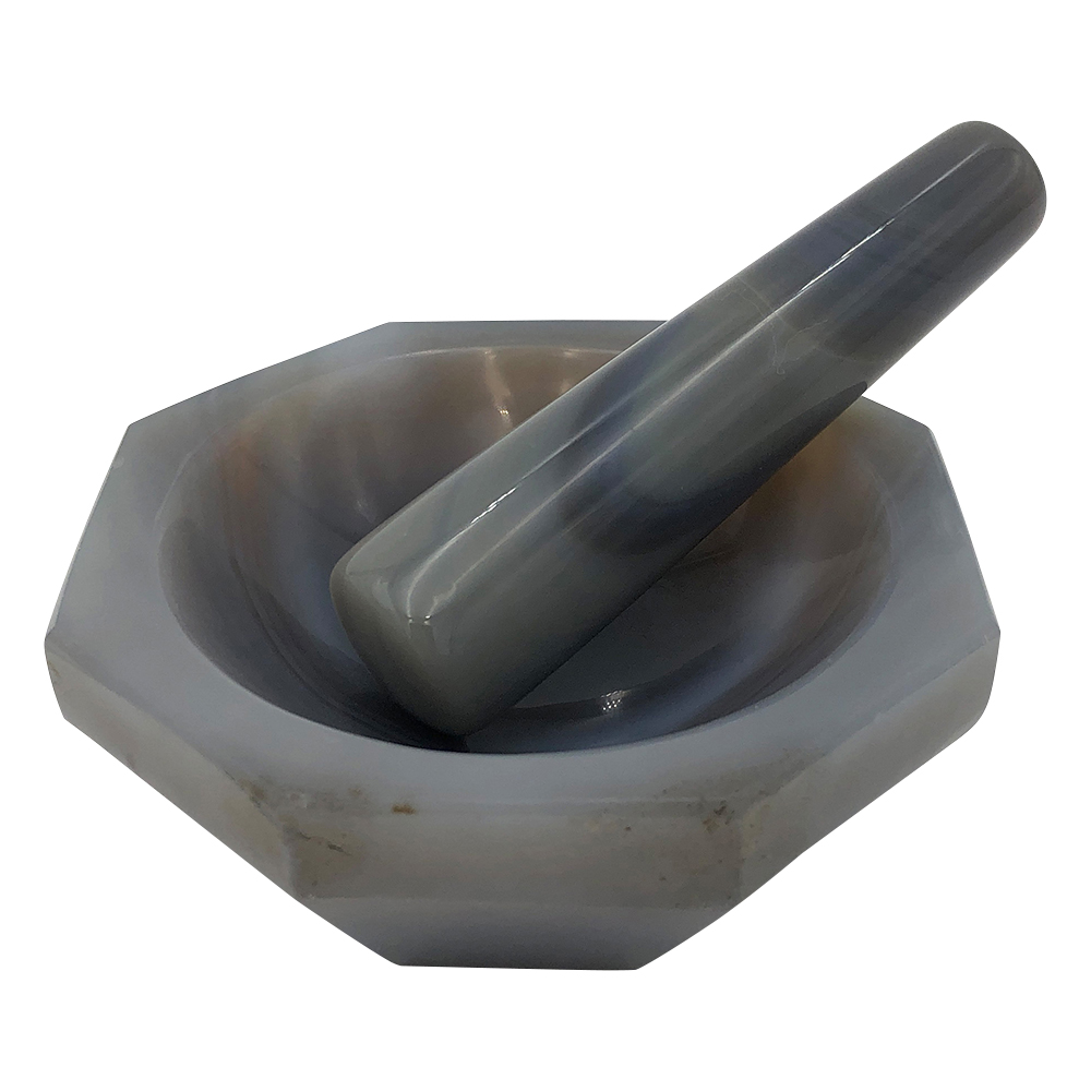 Agate Mortar 75 x 90 x 20 with Pestle