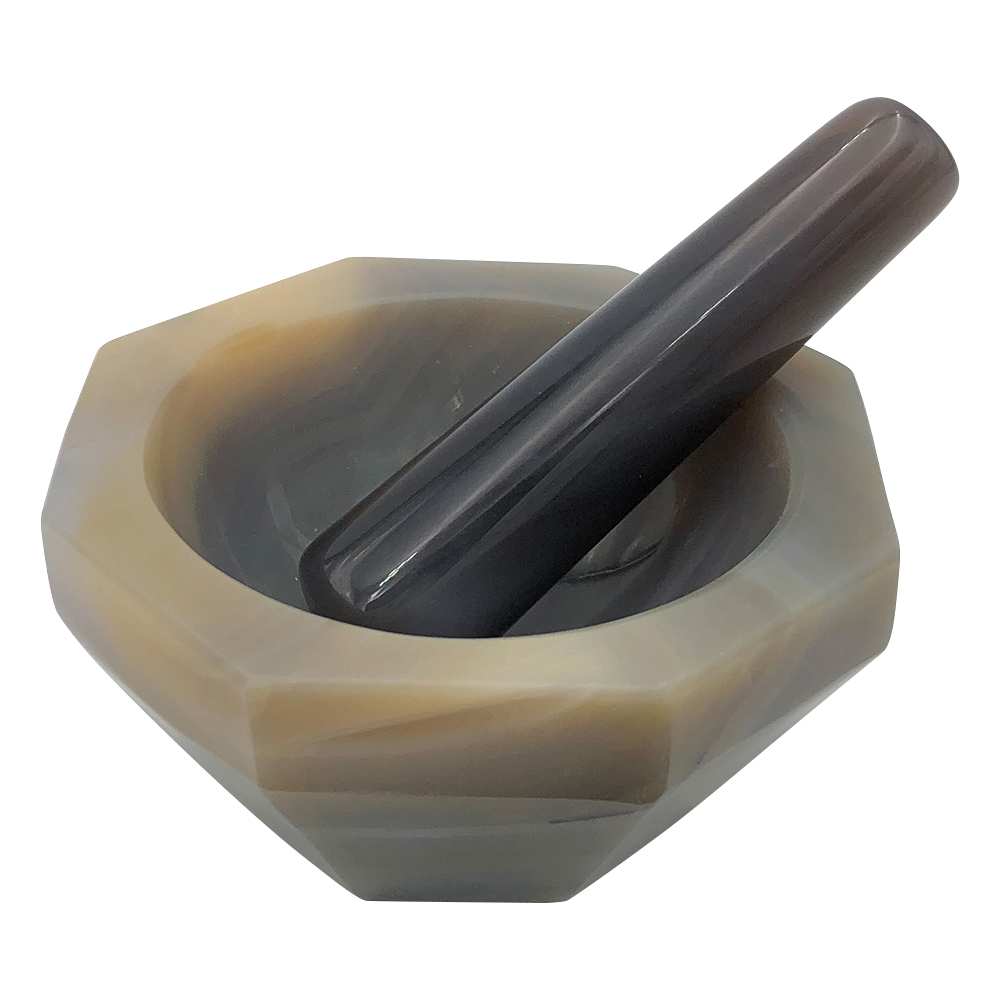 Agate Mortar 70 x 90 x 30 with Pestle