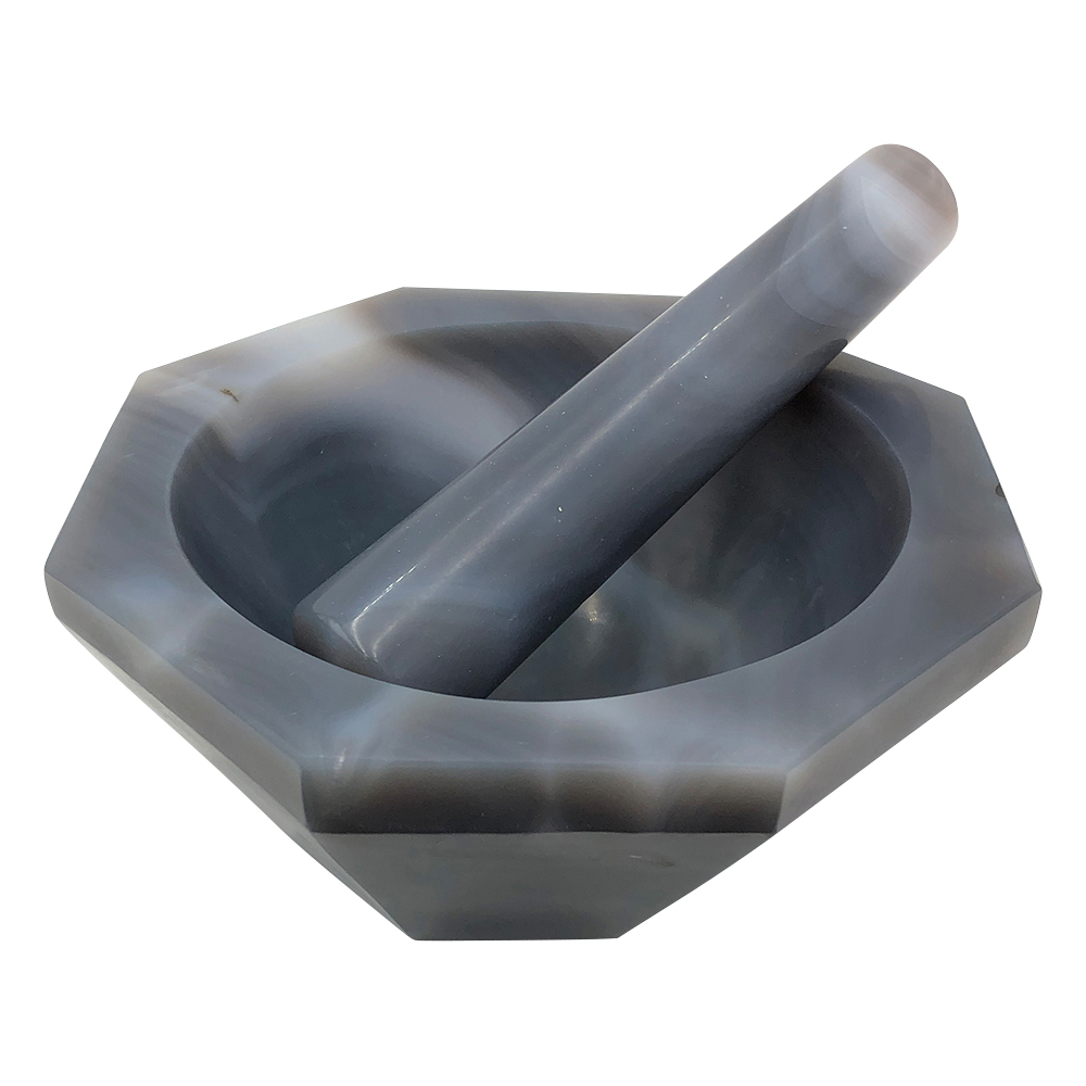 Agate Mortar 120 x 150 x 50 with Pestle