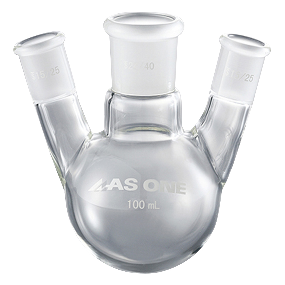 3 Neck Flask 100 Side Tube Ground Glass Joint 15/25